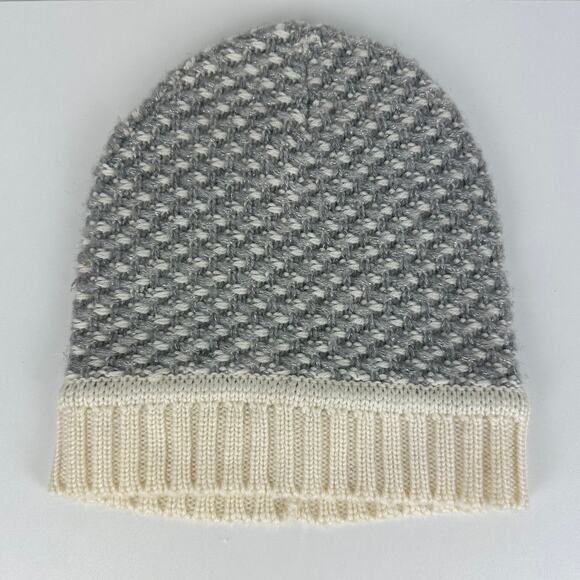 Banana Republic Womens Knit Wool Blend Grey/Beige Fall Winter Beanie One Size - Picture 1 of 4
